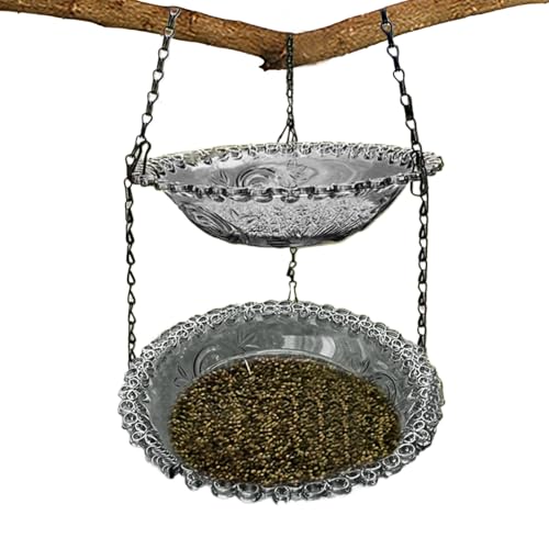 Vogeltränke – Vogelfutterstation in Schüssel – Käfige und Zubehör für Tränke, Futterstelle und Teich – Verwendung im Innen- und Außenbereich, Garten, Terrasse, Pergola von Générique