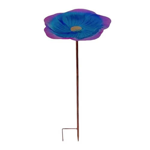 Vogeltränke mit Blumenmuster aus Metall – Badewannenablage mit gemahlenem Stöpsel | Vogelfeederr freistehend, Gardenn Skulpturenbecken mit hoher Haltbarkeit, Ornament Dekoration, Futterstation Vogeltränke mit Blumenmuster aus Metall – Badewannenablage mit gemahlenem Stöpsel | Vogelfeederr freistehend, Gardenn Skulpturenbecken mit hoher Haltbarkeit, Ornament Dekoration, Futterstation von Générique