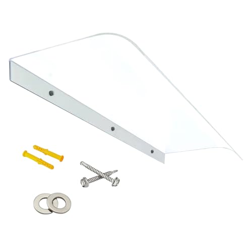 Vordach für Fenstertür, Überdachung für Fenster | Außentürmarkise | Terrassenfensterabdeckung 15,7 x 15,7 Zoll (39,7 x 39,7 cm) | Solar-Schuppen für die Terrasse für Eingangstür, Terrassenüberdachung von Générique