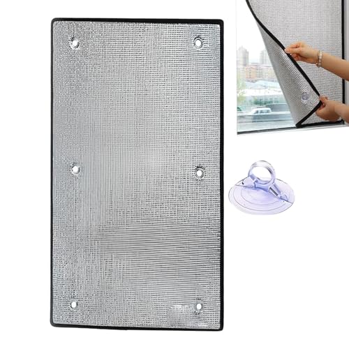Wärmeblocking Window, abnehmbar, Sichtschutz, 3,94 x 3,94 x 27,56 Zoll, Thermal Insulation Barrier mit reflektierendem Sonnenschutz, Zubehör für Auto, Haus, Garage, Roof, Silber von Générique