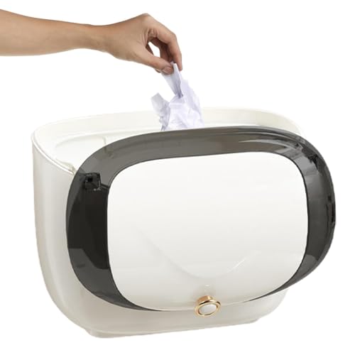 Wandabfalleimer – Mülleimer mit Deckel, platzsparender Abfallbehälter | Abfallbehälter mit großer Kapazität mit selbstklebender Halterung, Mülleimer mit Deckel für Badezimmer Wandabfalleimer – Mülleimer mit Deckel, platzsparender Abfallbehälter | Abfallbehälter mit großer Kapazität mit selbstklebender Halterung, Mülleimer mit Deckel für Badezimmer von Générique