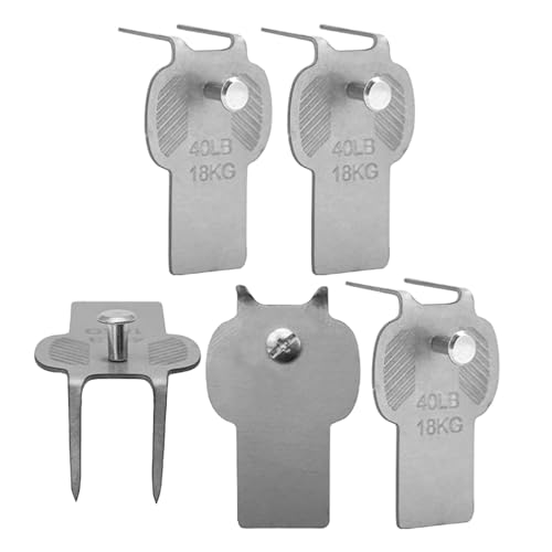 Wandaufhänger | Set mit 5 Haken, Metall, strapazierfähig, für Rahmen, wiederverwendbar, ohne Bohren, für Poster, Spiegel, Wohnzimmer, Schlafzimmer, sichere Trockenwand Wandaufhänger | Set mit 5 Haken, Metall, strapazierfähig, für Rahmen, wiederverwendbar, ohne Bohren, für Poster, Spiegel, Wohnzimmer, Schlafzimmer, sichere Trockenwand von Générique