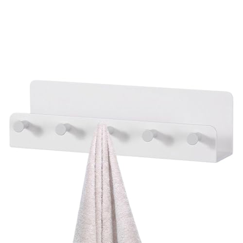Wandgarderobe – Mantelhaken zur Wandmontage | Handtuchregal mit 5 Haken zur Aufbewahrung | Schlüssel-Aufhängeschiene | Zubehör zur Aufbewahrung von Schlüsseln von Générique