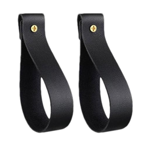 Wandhaken aus Leder – langlebiger und weicher PU-Wandhaken | Mehrzweck-Handtuchhalter für Gardinenstange, einfach zu installieren, für Wand | Vorhangstangenhalter aus Leder | Wandgurte aus von Générique