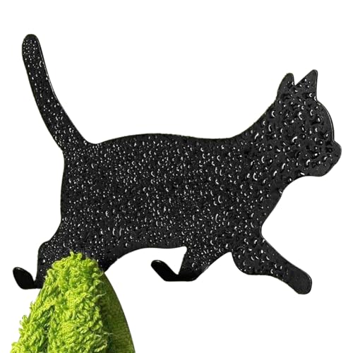 Wandhaken für Katzen – niedliche Klebepunkte, Handtuchhalter ohne Bohren, für Schal, Tasche, Mantel – für Tür, Innenbereich, Haus, Wohnzimmer, Küche von Générique
