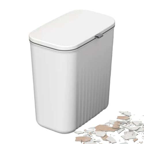 Wandkorb für Badezimmer, Wandmülleimer für Badezimmer, Müllbehälter, störender Mülleimer mit Deckel für Küchenkompost, für Waschtischunterschrank Wandkorb für Badezimmer, Wandmülleimer für Badezimmer, Müllbehälter, störender Mülleimer mit Deckel für Küchenkompost, für Waschtischunterschrank von Générique