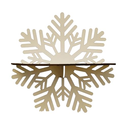 Wandregal aus Holz, Wandregal aus Holz | hohle Aufbewahrungshalterung aus Holz in Form einer Schneeflocke, Regal aus Holz, Aufbewahrungsregal aus Holz für Küche, Innendekoration von Générique