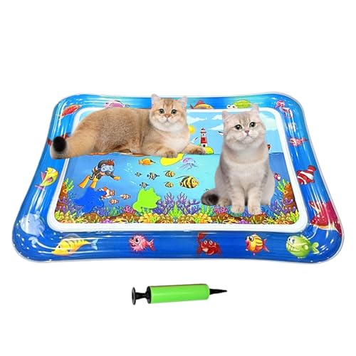 Wasserbett für Katzen | 66 x 47 cm sensorische Matte aufblasbar mit Wasser für Tiere | Kratzbrett Kissen wasserdicht interaktives Kühlspielzeug für Kätzchen drinnen draußen Reise Wasserbett für Katzen | 66 x 47 cm sensorische Matte aufblasbar mit Wasser für Tiere | Kratzbrett Kissen wasserdicht interaktives Kühlspielzeug für Kätzchen drinnen draußen Reise von Générique