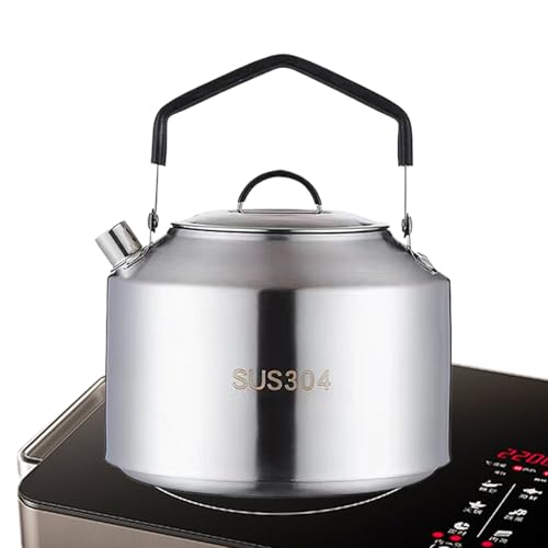 Wasserkocher für Camping – Wasserkocher aus Edelstahl | Kettle-Tee Camping Wasser für Kaffee | Küchenset aus hart eloxiertem Aluminium, leicht zu reinigen, mit Tragetasche | Rand von Générique