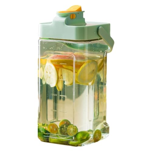 Wasserkrug mit Wasserhahn – Kaltgetränkbehälter mit großem Fassungsvermögen mit Griff, Kühlschrankspenderkrug | Überlaufsicherer Wasserkocher für Eiswasser, Limonade von Générique