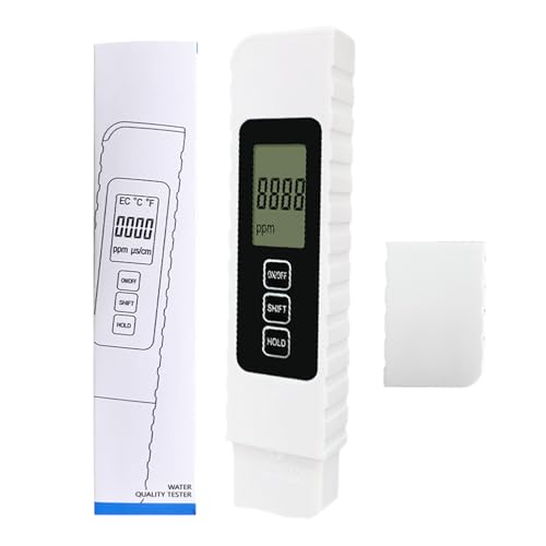 Wasserqualitätstester, digitaler Wasserqualitätstester mit TDS-Messung – Digitales Thermometer, 0 – 9990 ppm, hohe Genauigkeit für Trinkwasser, Aquarien und Hausteiche Wasserqualitätstester, digitaler Wasserqualitätstester mit TDS-Messung – Digitales Thermometer, 0 – 9990 ppm, hohe Genauigkeit für Trinkwasser, Aquarien und Hausteiche von Générique