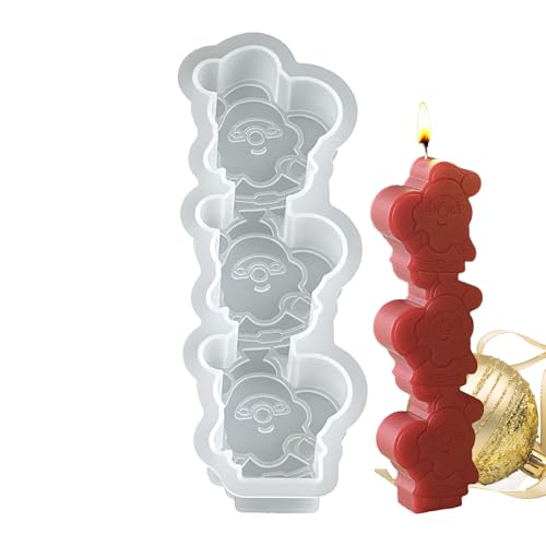 Weihnachtsformen | Party-Silikonformen mit Weihnachtsmann Tannenbaum und Elch | Bastelbedarf für Epoxidharz Ton Gips Seife Schokolade Süßigkeiten Kerze von Générique