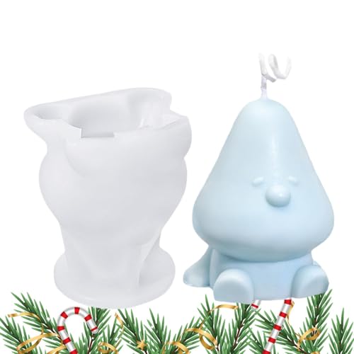 Weihnachtskerzen Silikonformen, Aromatherapie-Kerzenform Silikonform, Cartoon-Weihnachts-Kerzenform, weiche Textur, Kerzenherstellungsformen, für die Herstellung von Kerzen von Générique