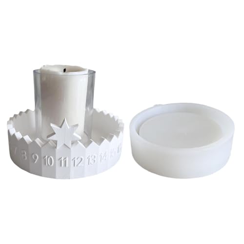 Weihnachtszähler Silikonform | Kerzenhalter für Weihnachten Party | Saisonale Dekorationen Kreatives Handwerk | Für Haus Wohnheim Fenster Balkon Innen Voire Büros von Générique