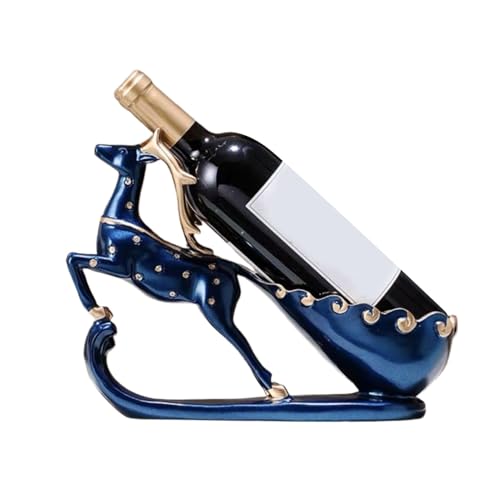 Weinflaschenhalter in Rentierform, Weinflaschenhalter in Form eines Rentier | Hirsch zieht einen Wagen Figur Theke Weinständer | freistehende Thekenfigur Vintage in D-Form von Générique
