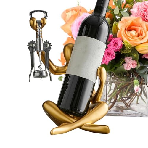 Weinregal – Weinhalter | Weinflaschenhalter aus Kunstharz mit Flaschenöffner, Weinflaschenhalter mit Flaschenöffner, Ständer mit Flaschenöffner, Aufhänger für Küche, Bar, Tischdekoration von Générique