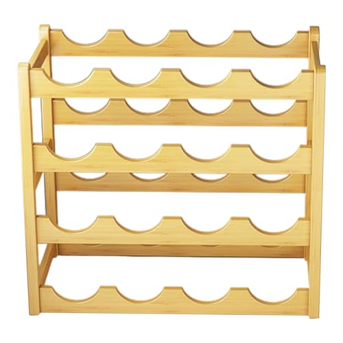 Weinregal – stapelbares Weinregal mit 4 Ebenen | für 20 Flaschen aus Holz Winese Rack, Weinregale für die Küche Comptoper Apressions Flaschen Space Botles de B Weinregal – stapelbares Weinregal mit 4 Ebenen | für 20 Flaschen aus Holz Winese Rack, Weinregale für die Küche Comptoper Apressions Flaschen Space Botles de B von Générique