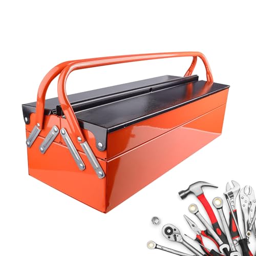 Werkzeugkasten-Organizer – Aufbewahrungsbox für Werkzeuge | faltbare Aufbewahrungsbox für Garagenorganisationen mit Griff und Fächern | Werkzeugwagen aus Metall, widerstandsfähig Werkzeugkasten-Organizer – Aufbewahrungsbox für Werkzeuge | faltbare Aufbewahrungsbox für Garagenorganisationen mit Griff und Fächern | Werkzeugwagen aus Metall, widerstandsfähig von Générique