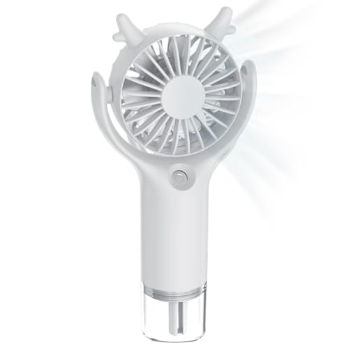 Wiederaufladbarer Hand-Nebelventilator – Persönliches Kühlgerät mit 3 Geschwindigkeitsstufen, leicht kompakt | Tragbarer USB-betriebener Ventilator mit Zerstäuber von Générique
