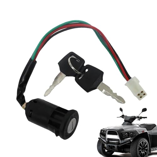Zündschalter mit Schlüsseln, Zündstartschalter, 4 weibliche Kabel, Key Immorpster, wasserdicht, Verriegelung, staubdichte Startteile, Ersatz für Zubehör Zündschalter mit Schlüsseln, Zündstartschalter, 4 weibliche Kabel, Key Immorpster, wasserdicht, Verriegelung, staubdichte Startteile, Ersatz für Zubehör von Générique