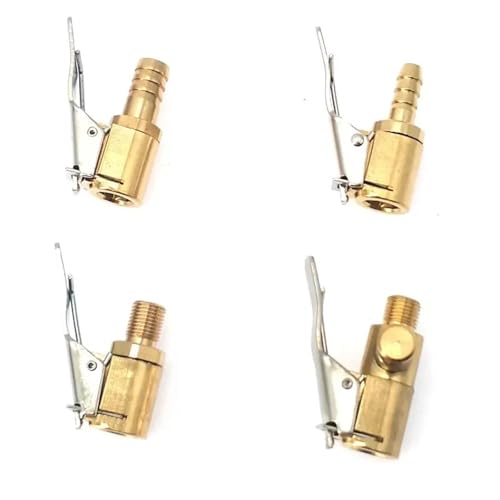 1/2/4Pcs Advanced Auto Reifenfüller Pumpe Ventilanschluss Clip-on Adapter Auto Messing Reifen Rad Ventil for aufblasbare Pumpe(Chocolate) von Generisch