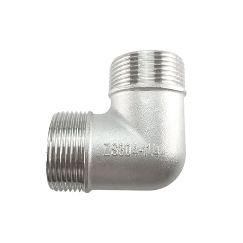1/4" bis 2" Edelstahl 304 BSP-Gewindebogen und -kupplung - 3-Wege-/4-Wege-Rohrverschraubungsadapter für Sanitär, Heizungs-, Lüftungs- und Klimatechnik und den industriellen Einsatz(Orange,3/8") von Generisch