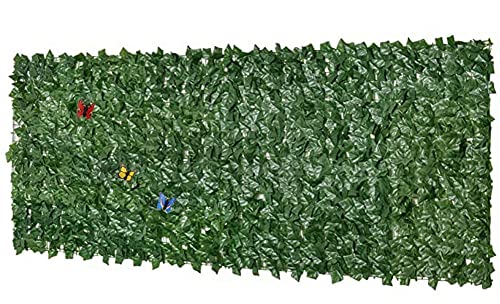 1,5 m x 7 m künstlicher Efeu Rankgitter Zaun Grün Sichtschutz UV beständig Winddicht Dekorativer Wandschutz für Garten Balkon Terrasse - Größe:1.5x7m/4.92x22.97ft von Generisch