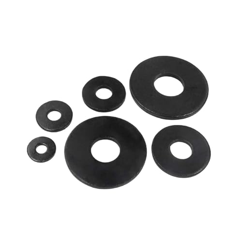 1/50 Stücke M3 ~ M16 Schwarz Carbon Stahl Große Größe Übergröße Flache Unterlegscheibe Plain(1pc M12X45X4) von Generisch