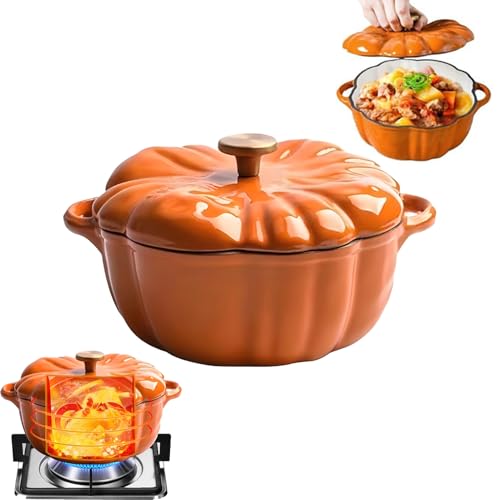 1,5L Kürbis Holländischer Ofen Topf mit Deckel, Schmortopf Emailliertem Gusseisen Süße Kürbisform, Antihaftbes Pfanne Kochtopf in Kürbisform, Kürbis kochtopf für Sieden Eintopf Verschiedene Herdarten 1,5L Kürbis Holländischer Ofen Topf mit Deckel, Schmortopf Emailliertem Gusseisen Süße Kürbisform, Antihaftbes Pfanne Kochtopf in Kürbisform, Kürbis kochtopf für Sieden Eintopf Verschiedene Herdarten von Generisch