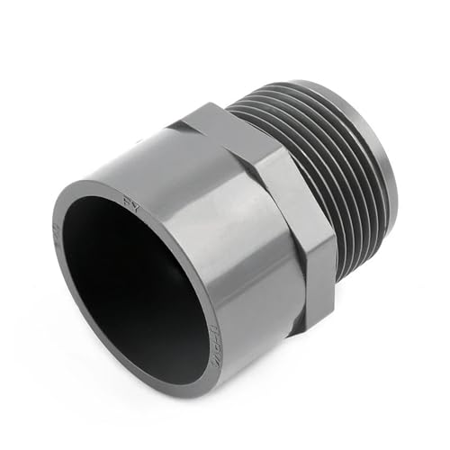 1~5 STÜCKE 20-110mm Auf 1/2 "-4" Außengewinde Rohr Gleich Gerade Stecker Aquarium Garten Bewässerung Adapter Fisch Zubehör(Grey,4 INCH - 110MM_1 PIECE) von Generisch