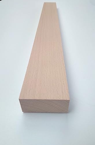1 Kantholz Holzriegel 3cm stark Buche massiv. 6cm breit, 10-150cm lang. Hobelware Holzleisten Bretter Sondermaße (120cm lang) von Generisch
