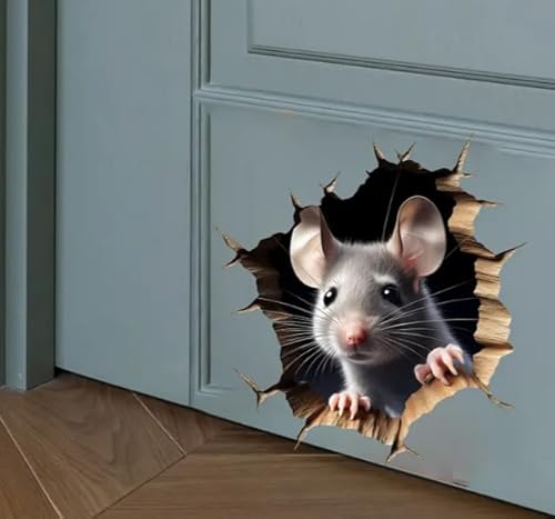 1 Stk. 3D Visualeffekte Mausloch - Niedliches Tierdruck wasserfester selbstklebender Wandtattoo - Lustiges Tierdruck - Aufkleber für Wohnzimmer, Schlafzimmer, Küche, etc. 1 Stk. 3D Visualeffekte Mausloch - Niedliches Tierdruck wasserfester selbstklebender Wandtattoo - Lustiges Tierdruck - Aufkleber für Wohnzimmer, Schlafzimmer, Küche, etc. von Generisch