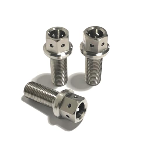 1 Stück M12 m14x1.5/1,5 X28mm Radschrauben mit Größe 6 Loch for Rennwagen(Ball Silver,M12x1.25x28) von Generisch