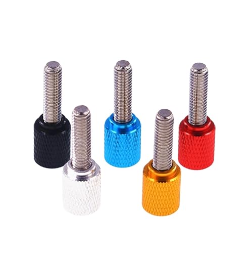 1 Stück M6 farbige Flügelschraube – Aluminiumlegierung + Edelstahl, flacher Kopf, Rollblumengriffknopf/Leitermaschinenschraube | Mehrfarbig optional | Zubehör for mechanische Geräte/Heimwerkerwerkzeug 1 Stück M6 farbige Flügelschraube – Aluminiumlegierung + Edelstahl, flacher Kopf, Rollblumengriffknopf/Leitermaschinenschraube | Mehrfarbig optional | Zubehör for mechanische Geräte/Heimwerkerwerkzeug von Generisch