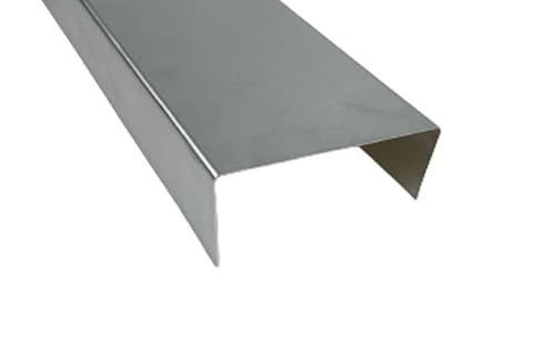 1 m U - Winkel Profil Winkel Abdeckprofil U Leiste Ublech Abdeckung Kantblech (Alu Natur, A=40 B=120 C=40 mm) von Generisch