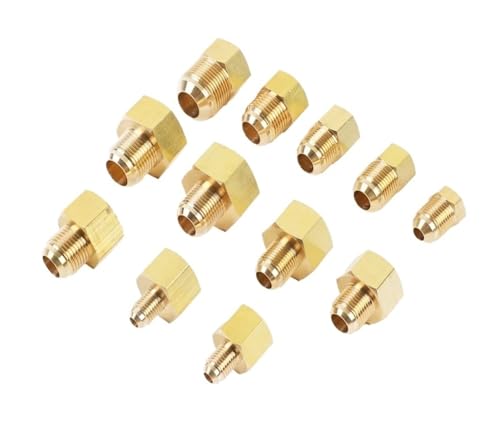 1 stück Klimaanlage Kupferrohr Weiblich-Männlich sae Flare Gewinde Rohr Adapter 1/4 3/8 1/2 5/8 3/4 Reduzierstück Joint Messing Rohr fitting(With,Female 3l8 Male 1l4) von Generisch