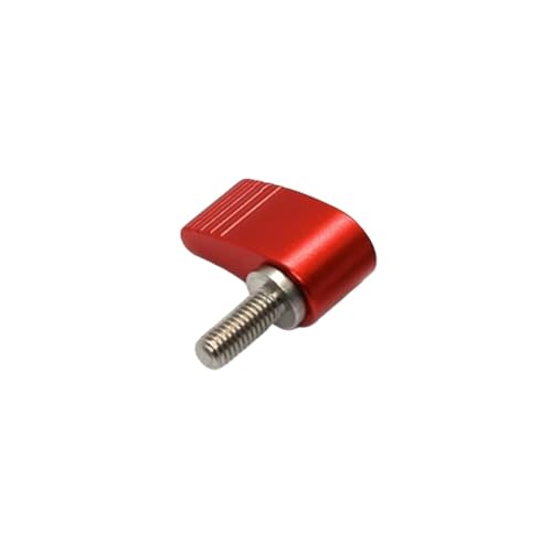 1 stück M4 M5 M6 M8 Rändelschrauben L-typ/T-typ Handfest Schraubengriff Einstellbare Schmetterlingsform Schraube for DSLR SLR Kamera(Red L-shape,M6x12mm) von Generisch