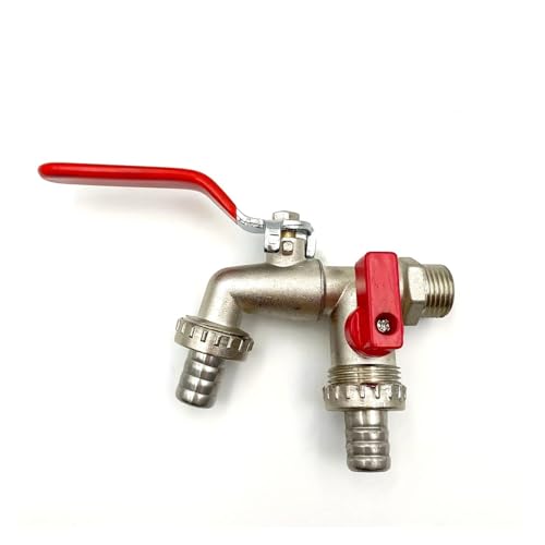 1-teiliger Gartenwasserrohrhahn Mit Doppelsteckdose, Universeller Mehrkomponenten-Außenhahn Gewinde, Kompatibel Sprinklern Und Wasser 1-teiliger Gartenwasserrohrhahn Mit Doppelsteckdose, Universeller Mehrkomponenten-Außenhahn Gewinde, Kompatibel Sprinklern Und Wasser von Generisch