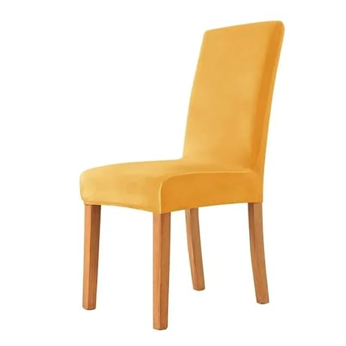 1 x Stuhlbezug aus Stretch-Samt, weich, für Esszimmer, Büro, Bankett, Stuhlbezug, Gelb, 1 Stück 1 x Stuhlbezug aus Stretch-Samt, weich, für Esszimmer, Büro, Bankett, Stuhlbezug, Gelb, 1 Stück von Generisch