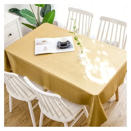1 x wasserdichte PU-Tischdecke, öl- und wasserabweisend, rechteckig, für alle Jahreszeiten, Gelb, 140 x 200 cm, perfekt für den Innen- und Außenbereich 1 x wasserdichte PU-Tischdecke, öl- und wasserabweisend, rechteckig, für alle Jahreszeiten, Gelb, 140 x 200 cm, perfekt für den Innen- und Außenbereich von Generisch
