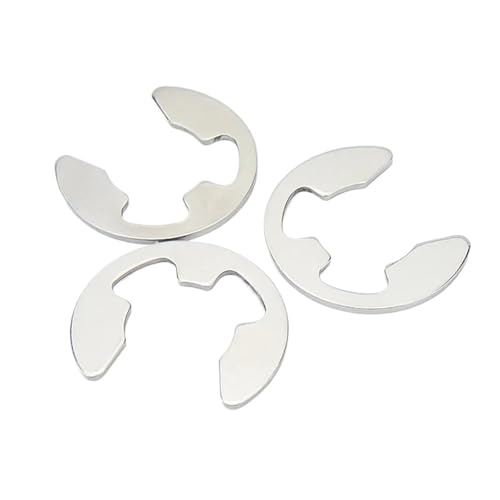 10/100X M1.2 1,5 2 2,5 3 4 5 6 8 10 11 12 13 14 bis M24 Schwarzer 65Mn Edelstahl E-Clip Sicherungsring Sicherungsring Unterlegscheibe for Welle(304 Stainless steel,10pcs M16) von Generisch