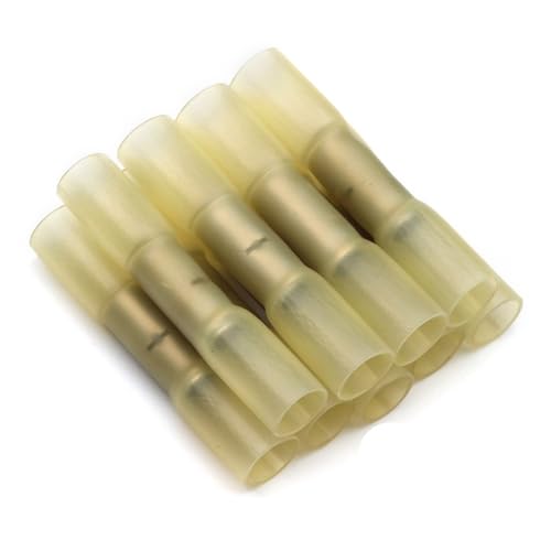 10/20/30/50PCS Schrumpf Isolierte Stoßverbinder Splice Elektrische Crimpverbinder Wasserdicht AWG 22-18 AWG 16-14 AWG 12-10(Yellow,30PCS) von Generisch