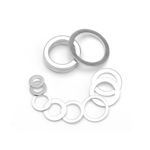 10/20/50 stücke Aluminium Flache Dichtung Unterlegscheibe Ringe Mutter Und Bolzen Set Ring M4 ~ M26(M14x18x1.5mm,50Pcs) von Generisch