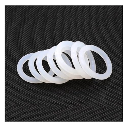10/50 Stück weiße Silikon-O-Ring-Dichtung CS 4 mm OD 12~150 mm wasserdichte Unterlegscheibe, runde O-Form, O-Ringe, Silikonring(10Pcs,OD 41MM ID 33MM_CS 4.0MM) von Generisch