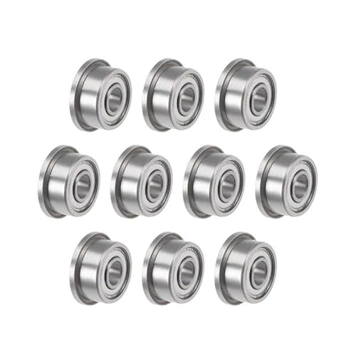 10 Stück F604ZZ bis F699ZZ Flanschlager Rillenkugellager geeignet for Drucker, Faxgeräte und Elektrowerkzeuge(ABEC-5,F697ZZ-7x17x5mm) von Generisch
