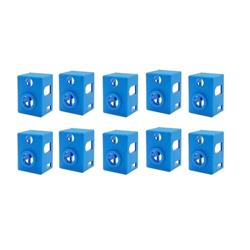 10 Stück for V6 PT100 Heizblock-Silikonsockenabdeckung for 3D-Drucker - Verbesserte Wärmespeicherung und Schutz(Blue) von Generisch