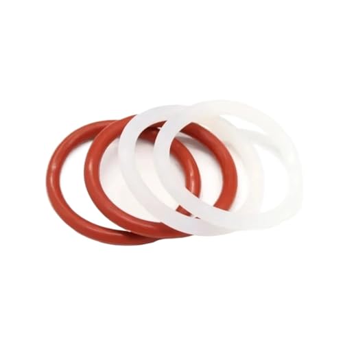 10 Stücke Rot/Weiß Silikon O Ring CS 3mm OD 9mm ~ 150mm Wasserdichte Unterlegscheibe Gummi Isolierte runde Form Dichtung(Red,OD 105MM ID 99MM_CS 3.0MM) von Generisch