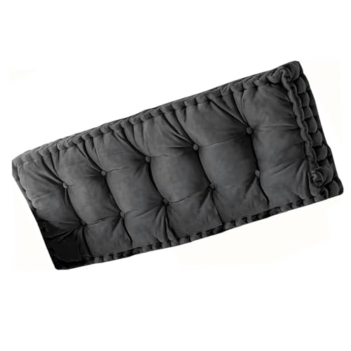 10 cm dickes Bankkissen für den Innenbereich, getufteter Sitzersatz für Gartenmöbel, Fensterbank im Freien, schwarzes Sofakissen, 100 x 40 cm, perfekt für Heimdekoration von Generisch
