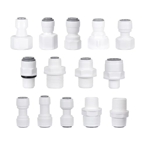 10 stücke gerade RO wasser armaturen männlichen und weiblichen gewinde 1/4 3/8 joint schlauch anschluss wasserfilter umkehrosmose teile(4) von Generisch