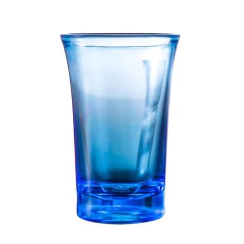 10-teiliges Schnapsglas-Set, unzerbrechlich, mehrfarbig, Whiskygläser für Cocktails, unzerbrechliche Wodka-Becher (blau) von Generisch